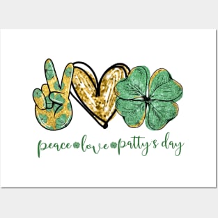 St. Patrick's Day Peace Love Posters and Art